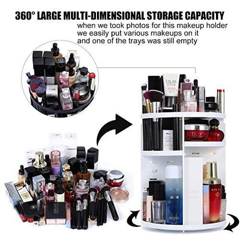 360 Degree Rotating dressing case Plastic Makeup Cosmetics Storage Box Skin Care Products Storage Rack