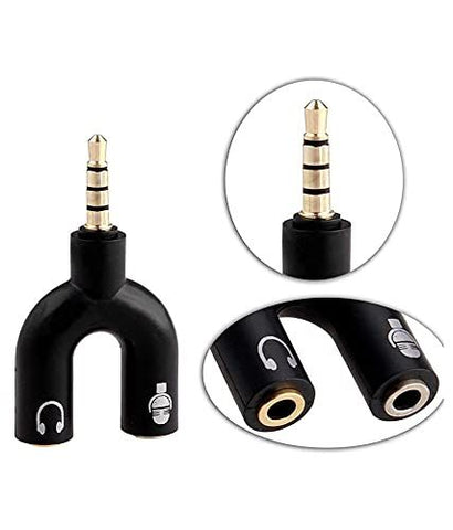 3.5mm Stereo Splitter Audio to Headset Jack Plug Y Adapter Mobile Phone Splitter