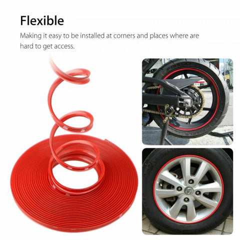 8M Car Wheel Hub Rim Edge Protector Ring Tire Guard Sticker Rubber Strip