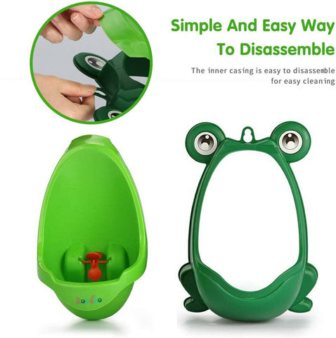 Kid Baby Potty Toilet Training Urinal Boys Pee Trainer Cute Frog Shaped Bathroom