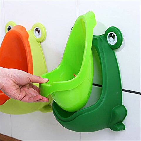 Kid Baby Potty Toilet Training Urinal Boys Pee Trainer Cute Frog Shaped Bathroom