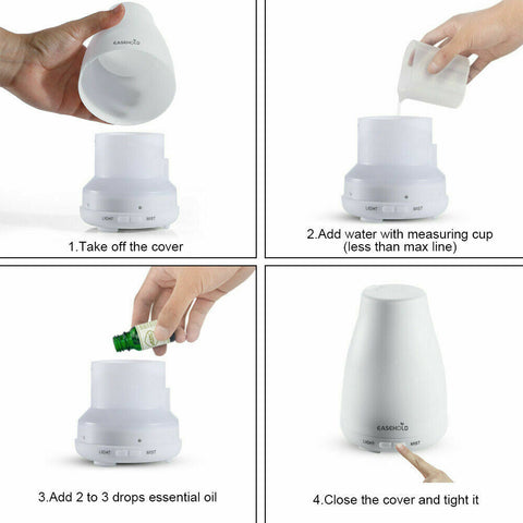 Essential Oil Humidifier Ultrasonic Air Diffuser Aroma Aromatherapy Air Purifier