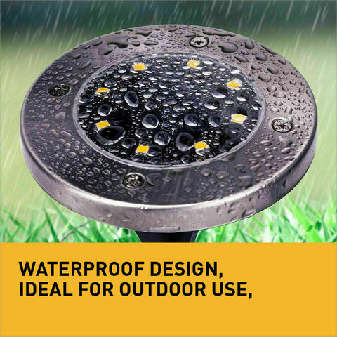 Solar Powered LED Buried Inground Recessed Light Garden Outdoor Deck Path