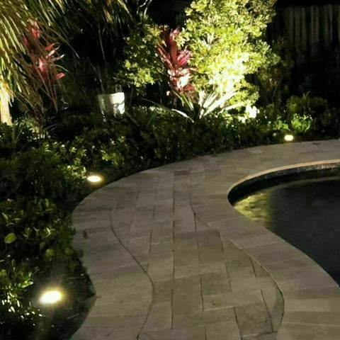 Solar Powered LED Buried Inground Recessed Light Garden Outdoor Deck Path