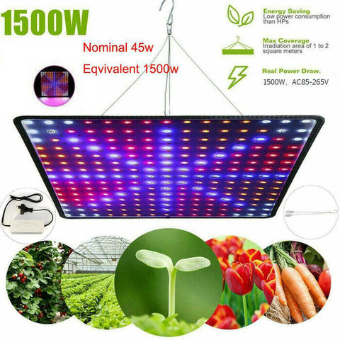 225LED 2000W Grow Light Hydroponic Kits Growing Plant Indoor Lamp