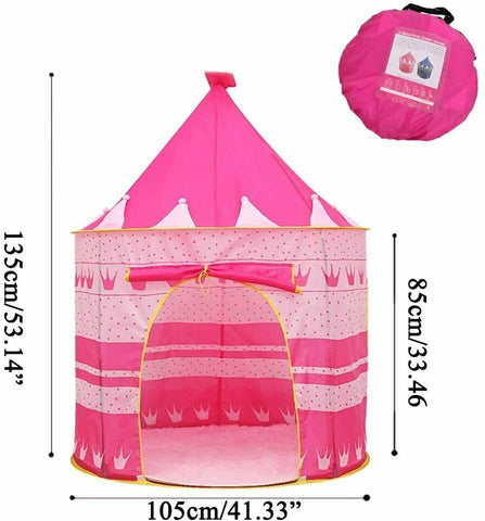 Kids Playhouse Play tent Pop Up Castle Princess Indoor Outdoor Girls Boys Gift