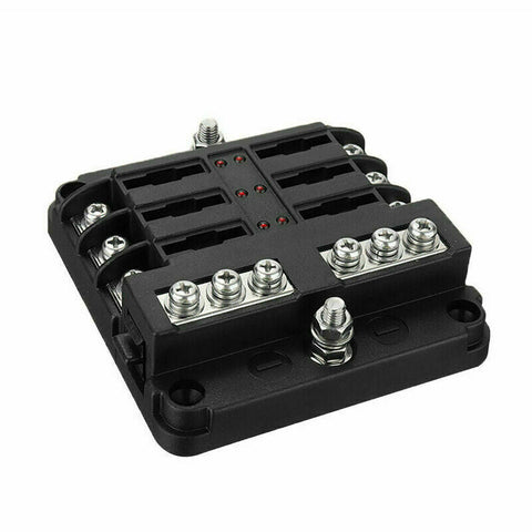 23PC 6 Way Blade Fuse Box Block Holder LED Indicator Light 12V/32V