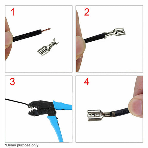 Cable Crimping Tool Non-insulated Electrical Ferrule Ratchet Wire Plier