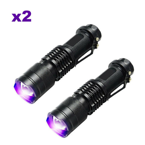 2x UV LED Light 395 nM Inspection Lamp Torch