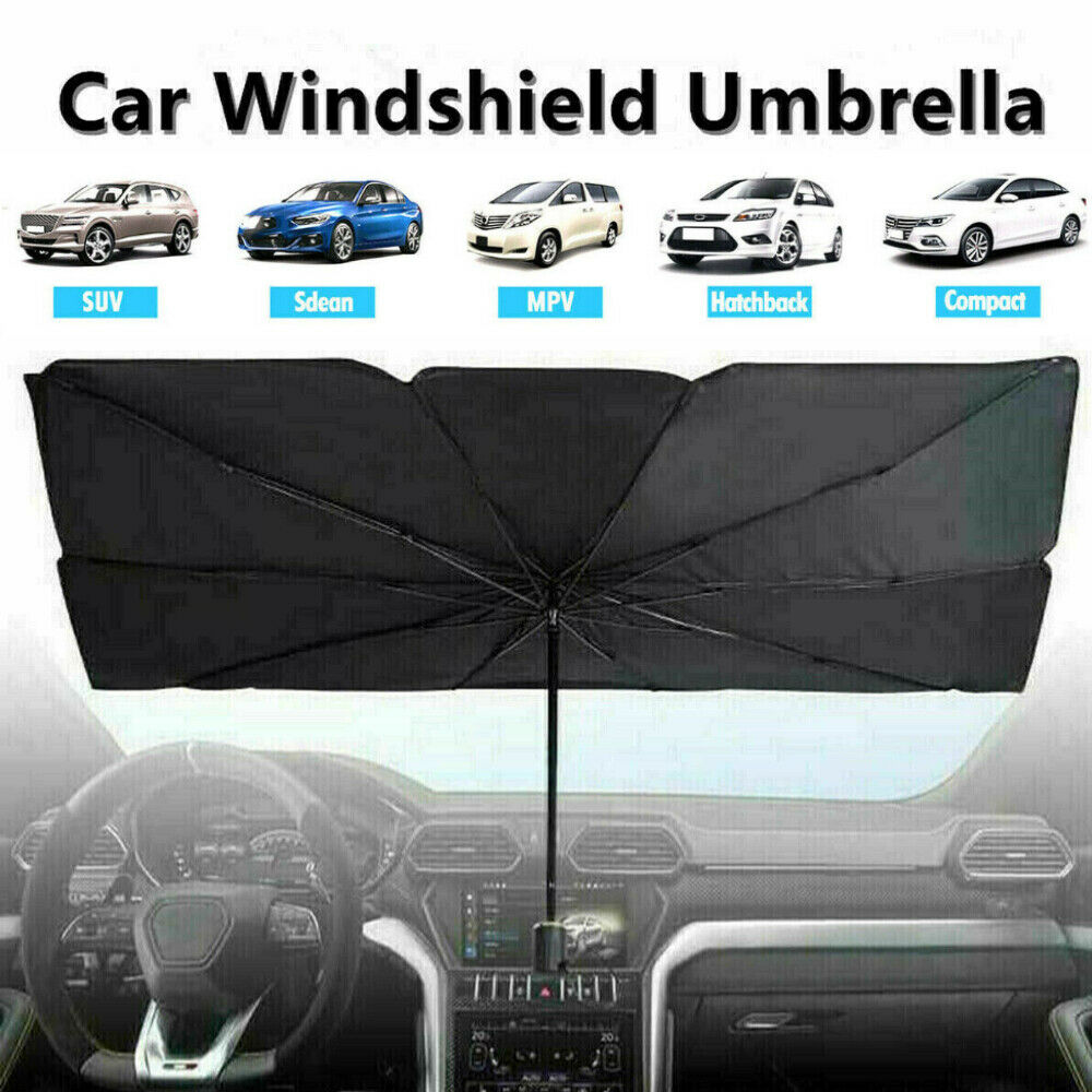 Foldable Car Windshield Sunshade Front Window Cover Visor Sun Shade Umbrella - L