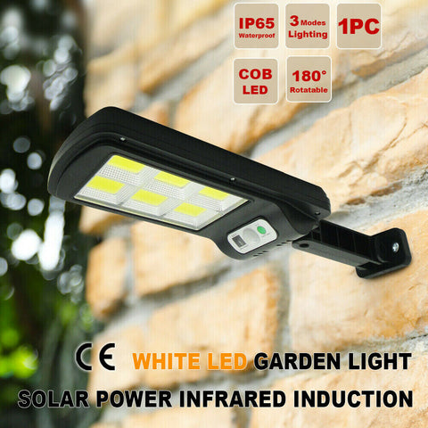 6COB Solar Street LED Light Motion Sensor Remote Outdoor Garden Flood Down Lamp