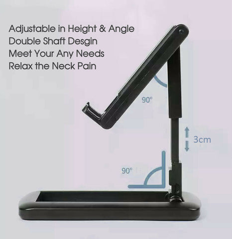 Universal Foldable Adjustable Desk Stand Holder For Mobile Phone Tablet