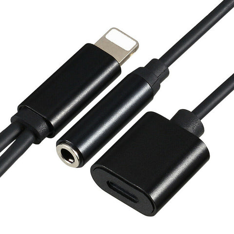 For iPhone Headphone Adaptor Dual 3.5mm Splitter For iPhone XS 8 7 Plus