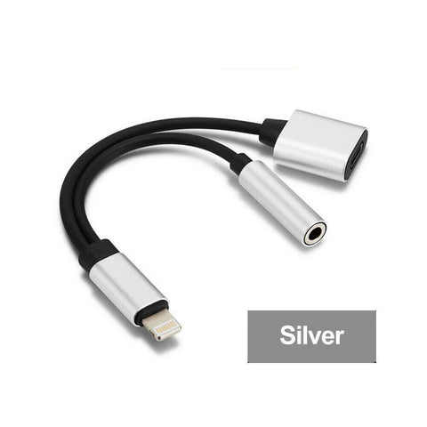 For iPhone Headphone Adaptor Dual 3.5mm Splitter For iPhone XS 8 7 Plus