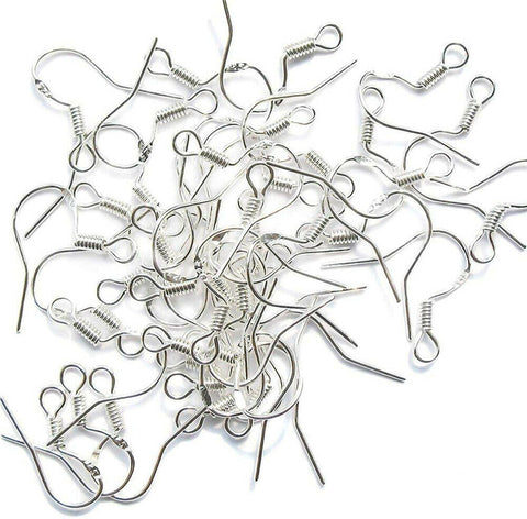 100/500pcs 925 Silver Earring Hooks French Hook Ear Wire DIY Earrings Jewelry