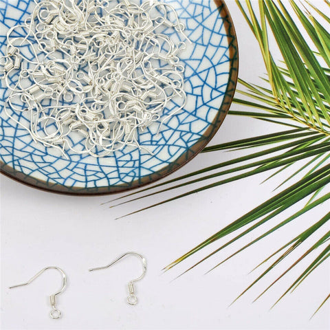 100/500pcs 925 Silver Earring Hooks French Hook Ear Wire DIY Earrings Jewelry