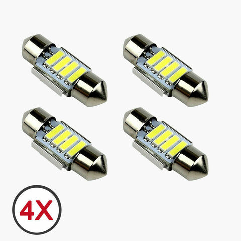 4 x 31MM FESTOON 7020 4SMD LED INTERIOR DOME MAP LIGHT BULB GLOBE 12V CAR 4WD