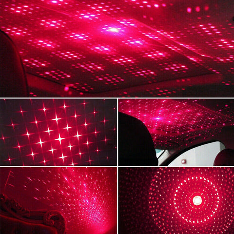 USB Car Roof Atmosphere Lamp LED Ambient Star Starry Light Projector