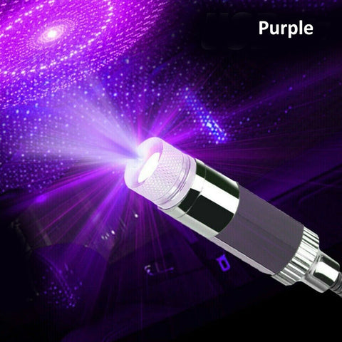 USB Car Roof Atmosphere Lamp LED Ambient Star Starry Light Projector