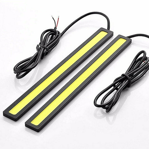 10X 12V Weather Re White DRL LED Strip Lights Bars Camping Caravan Boat Car COB