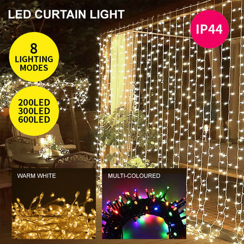 LED Curtain Fairy Lights Wedding Indoor Outdoor Xmas Garden Party Decor