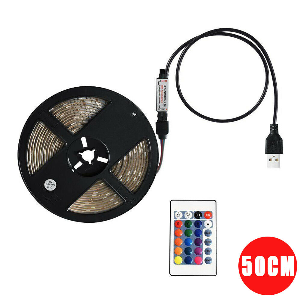 RGB 5050 USB LED Strip Light 5V TV Back Lamp Colour Changing