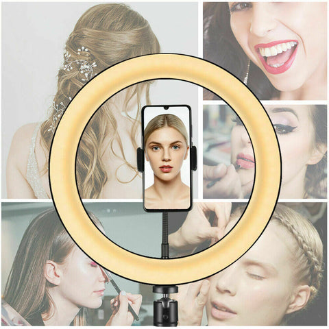 10" Phone Selfie LED Ring Light with Stand For Youtube Tiktok Makeup Video Live