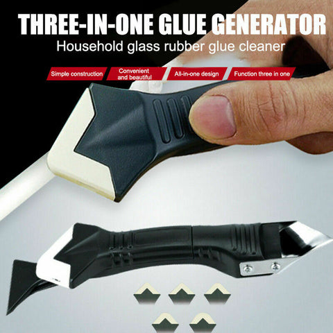 3 in 1 Silicone Caulking Tool Removal Residue Scraper Kit Sealant Replace Set HG