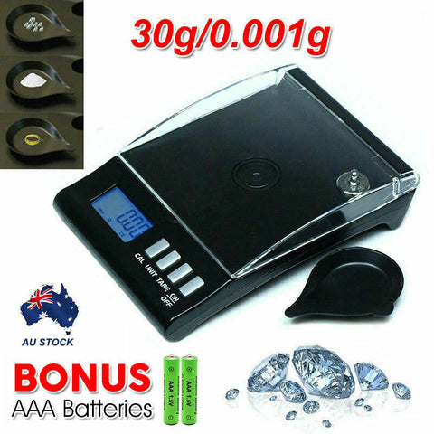 0.001g 30g High Precision Pocket Jewellery Scale Milligram Electronic Digital