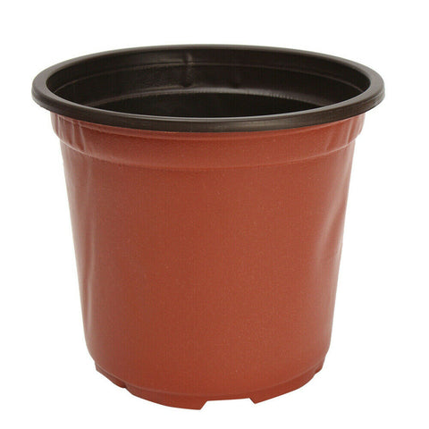 100 PCS Plastic Plant Flower Pots 8 sizes Nursery Seedlings Container Flowerpot