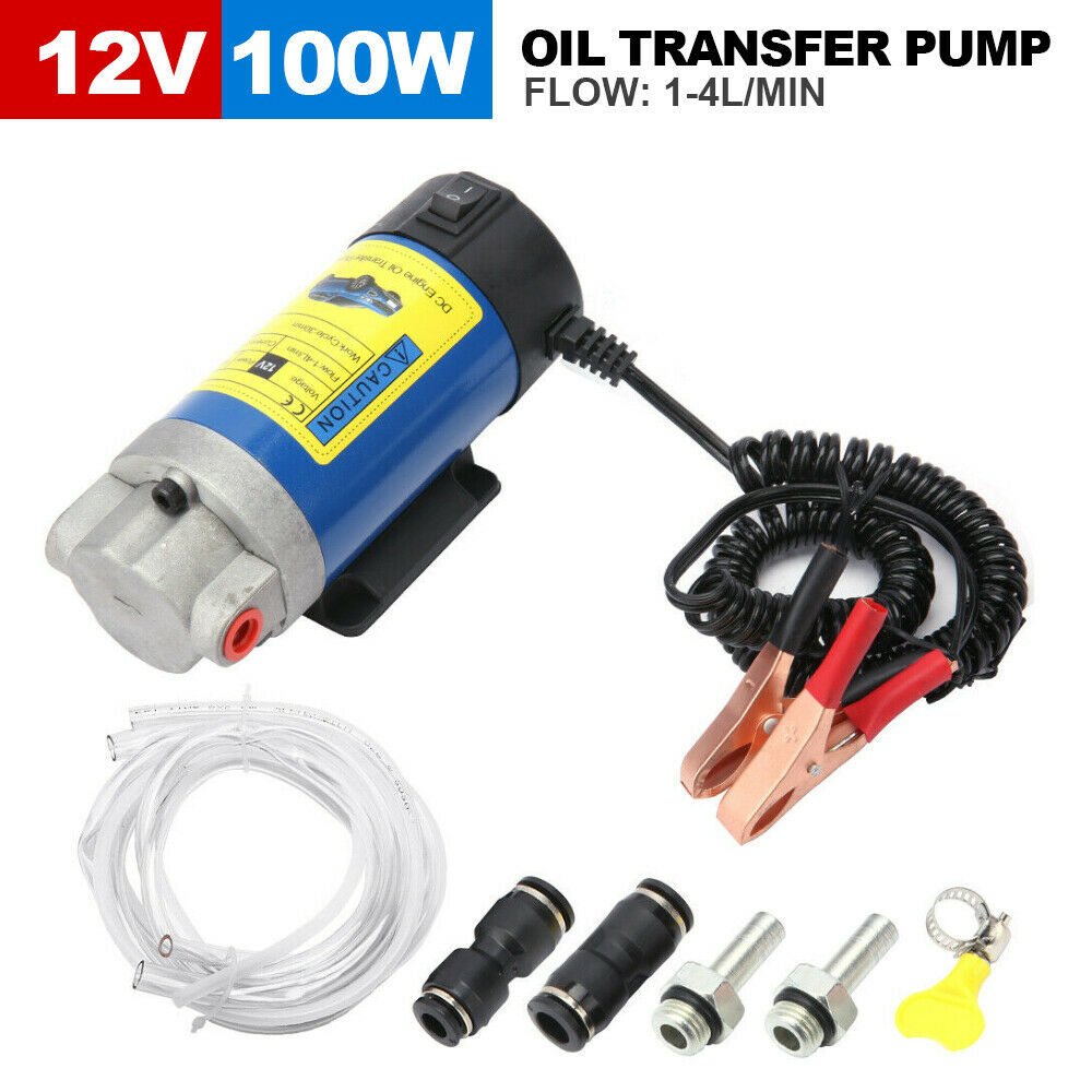 100W Car Engine Oil Transfer Extractor Pump Fluid Diesel Electric Siphon DC 12V