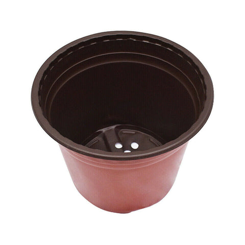 100 PCS Plastic Plant Flower Pots 8 sizes Nursery Seedlings Container Flowerpot