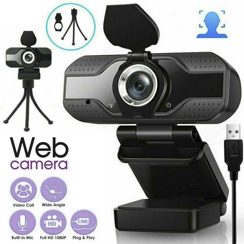 Webcam 1080P Full HD USB 2.0 For PC Desktop & Laptop Web Camera with Microphone