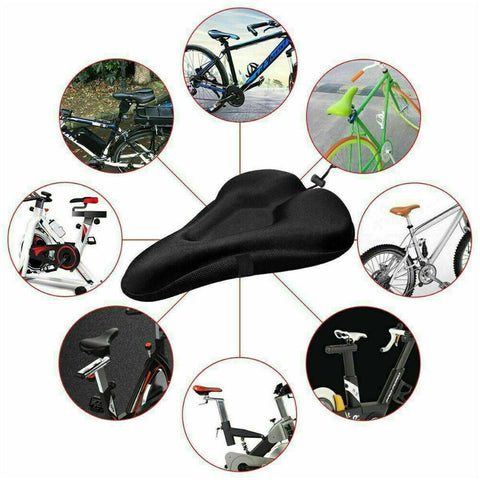 3D Bike EXTRA Comfort Soft Gel Pad Comfy Cushion Saddle Seat Cover Bicycle Cycle