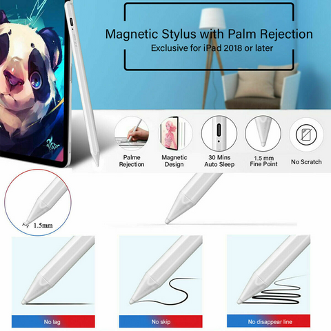 Stylus Pencil Pen for Apple iPad 6th/7th/8th/Mini 5th/Pro 11&12.9/Air 3rd Gen