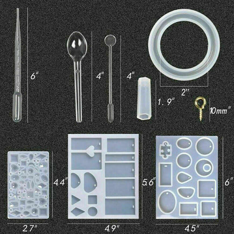 289X Jewelry Mould Handmade Crystal Glue Making Set Resin Silicone DIY Mold Kit