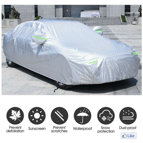 3Layer Aluminum 3XXL Waterproof Outdoor Car Cover Double Thick Rain UV Resistant