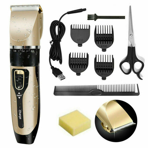 Professional Hair Clippers Men cordless hair trimmers washable Beard Trimmer 9Pc