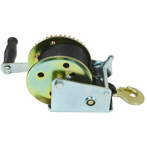 Hand Winch 1500lbs/2500LBS 2-Gears 8m Synthetic Cable Boat Trailer 4WD Winch