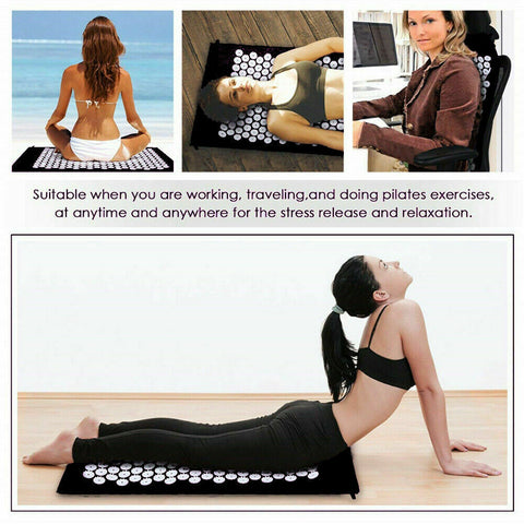 Massage Acupressure Mat Yoga Sit Lying Mats Pain Stress Soreness Relax