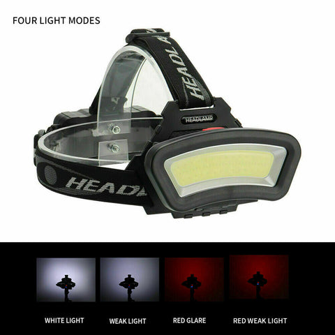 1/2X 1000000LM COB+LED Headlamp Headlight Torch USB Rechargeable Flashlight Work