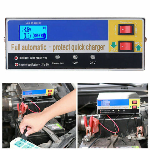 12V Automatic Car Battery Charger 30Amp ATV 4WD Truck Boat Caravan Motorcycle AU