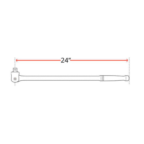 1/2" 600mm 24" Breaker Bar Socket Drive Wrench Spanner CRV Steel Chrome Vanadium