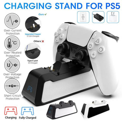 PS5 Controller Fast Charger Dual Charging Dock Station For Play Station 5