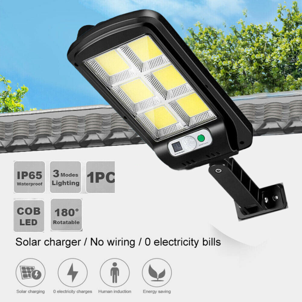 6COB Solar Street LED Light Motion Sensor Remote Outdoor Garden Flood Down Lamp