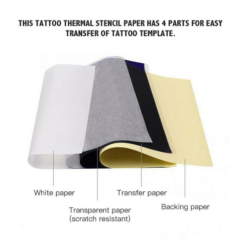 10/20/50x Tattoo Stencil Transfer Paper Thermal Carbon Tracing Copier Kit