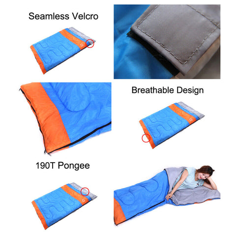 '-10°C Double Outdoor Camping Sleeping Bag Hiking Thermal Winter 220x150cm