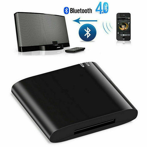 Bluetooth 4.1 Music Audio Adapter Receiver 30 Pin Dock Speaker for iPod iPhone