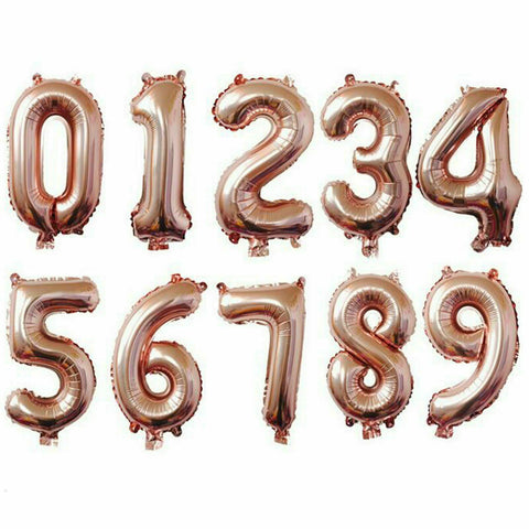 100cm Rose Gold Foil Balloon Number Helium Jumbo Balloons Wedding Party Birthday