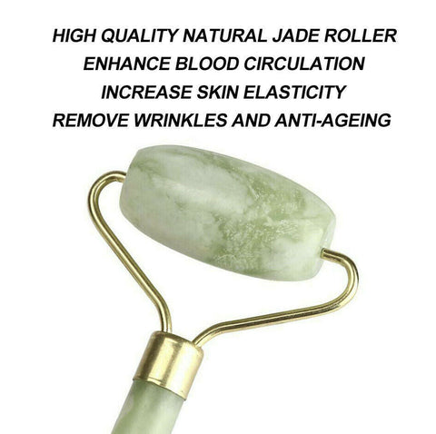 Facial Massage Roller Natural Quartz Crystal Stone Face Neck Beauty Tool